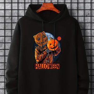 NEW Halloween-Style Trick or Treat Hoodie - Breathable, Unisex- XXL Black